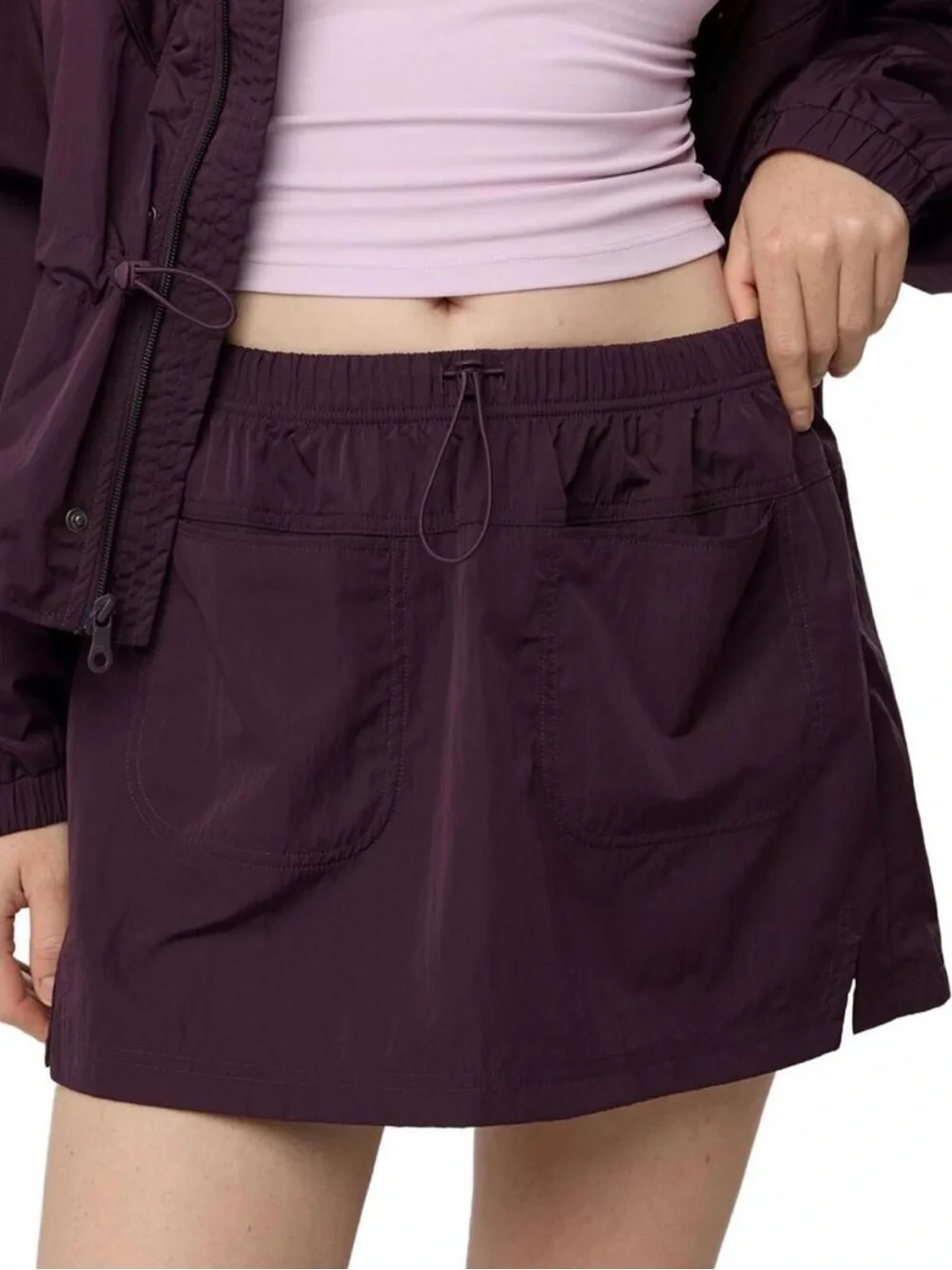 Offline by Aerie Hiker Mini Skort Purple Athletic Skirt Shorts & Pockets - L